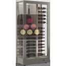 Vitrine à vin multi-températures - Usage pro - 3 côtés vitrés - Équipement mixte - Habillage magnétique interchangeable ACI-TMR16001M