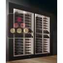 Combiné encastrable de 2 vitrines à vin multi-températures - Usage pro - Equipement mixte - Cadre droit ACI-PAR27008ME