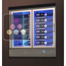 Vitrines à vin encastrable multi-températures - P36cm - Usage pro -Bouteilles horizontales - avec Cadre face avant uniquement   ACI-PAR13001HE