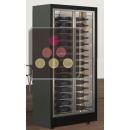 Vitrine à vin faible profondeur 1 face vitrée - Pose libre - Bouteilles horizontales - Cadre FIT ACI-HMDH16000