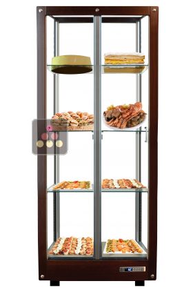 Vitrine 4 faces réfrigérée pour plats et produits frais