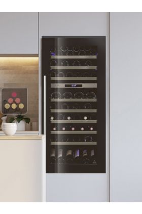 Cave à vin 2 températures de service et de conservation encastrable en colonne auto-ventilée