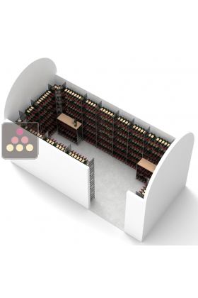 Aménagement de cave en métal pour 3872 bouteilles - Fabrication spécifique - Essentiel System - H=220cm