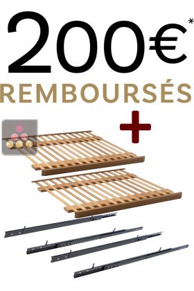 Offre de remboursement de 200€ du 01/12/2024 au 31/12/2024 suivant conditions + 2 clayettes coulissantes offertes 