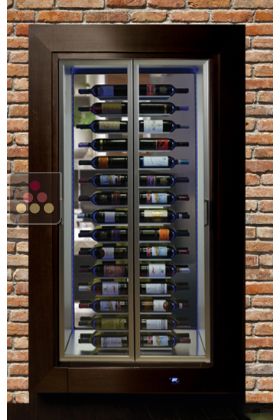 Vitrine à vin encastrable traversante multi-températures - Bouteilles horizontales