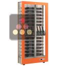 Vitrine à vin multi-températures - Usage pro - 3 côtés vitrés - P36cm - Equipement mixte - Habillage magnétique interchangeable ACI-TMH16001M