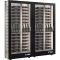 Combiné de 2 vitrines à vin multi-températures - Usage pro - P36cm - 3 côtés vitrés - Equipement mixte - Habillage magnétique interchangeable
