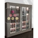 Combiné modulaire de 2 vitrines à vin multi-usages - Pose libre - Équipement mixte - P36cm ACI-HMDH27000M