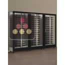 Combiné de 3 vitrines à vin multi-usages - 3 cotés vitrés - Bouteilles horizontales - Habillage interchangeable ACI-HTCR36000H