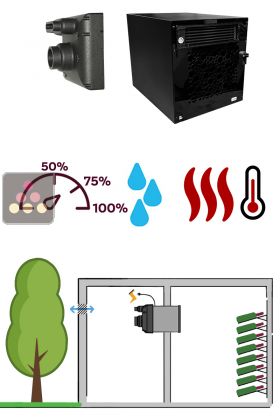 Climatiseur de cave monobloc encastrable 1100W - Froid, humidification et chauffage