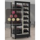 Vitrine à vin multi-températures - Usage professionnel - 4 côtés vitrés - Equipement mixte - Habillage interchangeable ACI-TCR16001I