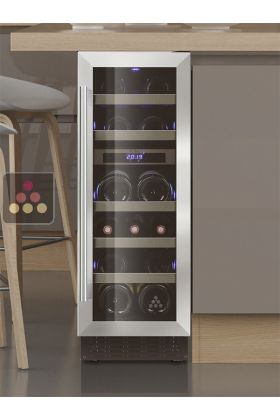 Cave à vin multi-usages 2 températures de service encastrable sous-plan - Porte de 72cm