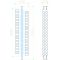 Colonne porte-bouteilles en plexiglas avec fixation sol/plafond - Hauteur = 200cm - Profondeur 2 bouteilles - Eclairage LED optionnel