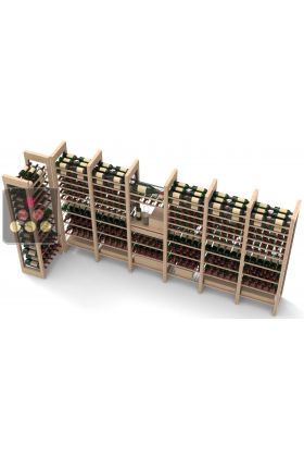 Aménagement de cave Bois et métal pour 594 bouteilles - 6 caisses bois - 20 magnums  - Fabrication spécifique - Wood System