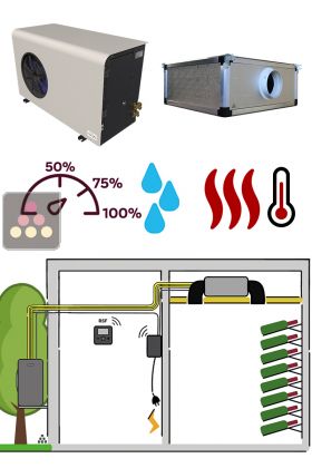Climatiseur de cave - Évaporateur gainable - 2370W - Froid, Chauffage et Humidification
