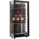Vitrine à vin multi-températures - Usage pro - 3 côtés vitrés - Bouteilles horizontales - Habillage magnétique interchangeable ACI-TMR16001H