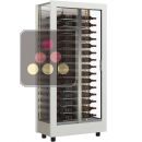 Vitrine à vin multi-températures - Usage professionnel - 3 côtés vitrés - Bouteilles horizontales - Sans habillage ACI-TCA100N-R290-1