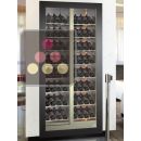 Vitrine à vin enchassable multi-usages service ou conservation - Bouteilles inclinées ACI-HTBR16001PE