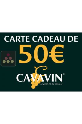 Carte Cadeau CAVAVIN 50€ du 04/04/2025 au 31/05/2025 suivant conditions