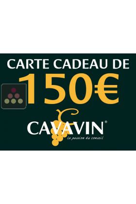 Carte Cadeau CAVAVIN 150€ du 04/04/2025 au 31/05/2025 suivant conditions