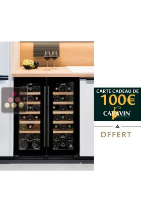 Cave à vin de service encastrable sous-plan 2 températures