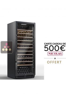 Cave à vin mono-température de service et de conservation connectée avec clayettes intelligentes