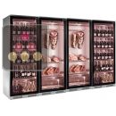 Combiné de 2 vitrines réfrigérées pour vins et 2 vitrines de maturation de viande  ACI-GEM47800MX