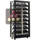Vitrine à vin multi-températures - Usage pro - 4 côtés vitrés - Bouteilles inclinées - Sans habillage ACI-TCA103N-R290-1