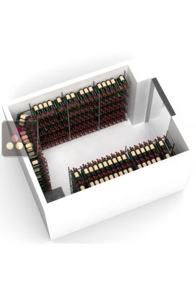 Aménagements de cave en métal pour 1494 bouteilles - Fabrication spécifique - Essentiel System - H=170cm