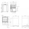 Armoire négative blanche porte pleine table top - 77L