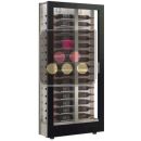 Vitrine à vin - Pro - 3 côtés vitrés - Sans habillage - Bouteilles horizontales - P36cm ACI-TCA120N-1