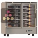 Professional multi-temperature wine display cabinet - Built-in or freestanding - Horizontal bottles ACI-PAR800-R290