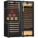 Combination of a single temperature wine cabinet and a 3 temperatures multipurpose wine cabinet ACI-TRT711NC