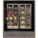 Combination of two modular built in cheese and delicatessen cabinets on iron stand ACI-PAR2311EFC