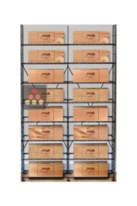 Solution de rangement pour 16 caisses de vins