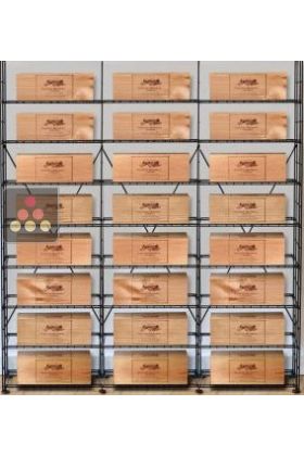 Solution de rangement pour 24 caisses de vins