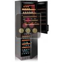 Built-in combination of 2 single-temperature wine cabinets for ageing or service ACI-CAL623ETC