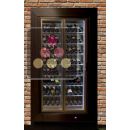 Professional multi-temperature built-in wine display cabinet - Wall crossing - Inclined bottles ACI-PAR17001PE