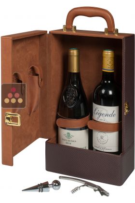 Coffret du sommelier avec 2 bouteilles