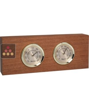 Thermomètre / Hygromètre avec support en bois