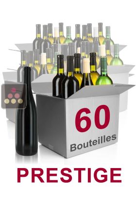 60 bouteilles de vin - Sélection Prestige : vins blancs, vins rouges et Champagne