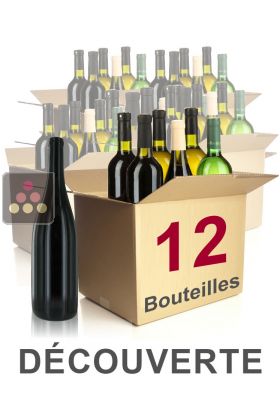 12 bouteilles de vin - Sélection Découverte : vins blancs et rouges
