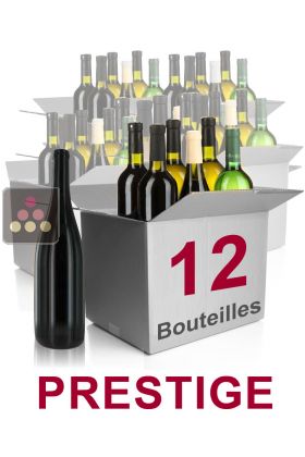 12 bouteilles de vin - Sélection Prestige : vins blancs, vins rouges et Champagne