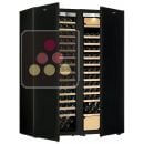 Combination of a single temperature wine cabinet and a 3 temperatures multipurpose wine cabinet - Sliding shelves ACI-TRT702NC