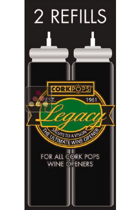 Lot de 2 recharges de gaz pour tire-bouchon à gaz Pop Luxe ACI-OEN300