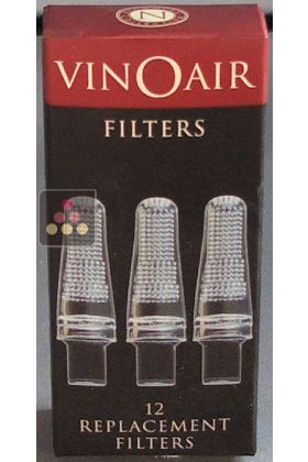 Lot de 12 filtres pour Bec verseur VinOair