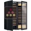 Combination of a single temperature wine cabinet and a 3 temperatures multipurpose wine cabinet ACI-TRT713NC