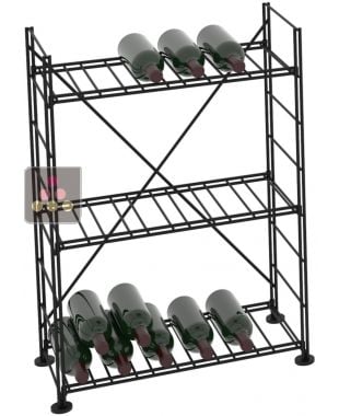 Rangement modulaire métallique pour 77 bouteilles - H90cm