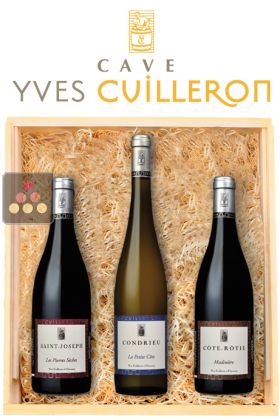 3 bouteilles de vin - Yves Cuilleron : St Joseph, Condrieu, Côte Rôtie 