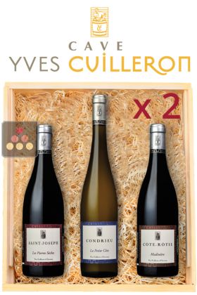 6 bouteilles de vin - Yves Cuilleron : St Joseph, Condrieu, Côte Rôtie 